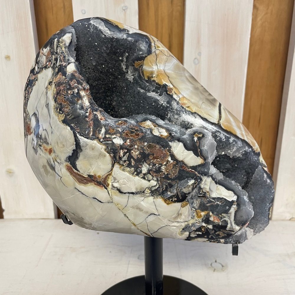 ONE OF A KIND- VOLCANO AGATE, Natural, polished, DRUZY UV reactive 5KG 13LBS